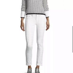 Rag & Bone Studded Skinny Jeans White Sz 25